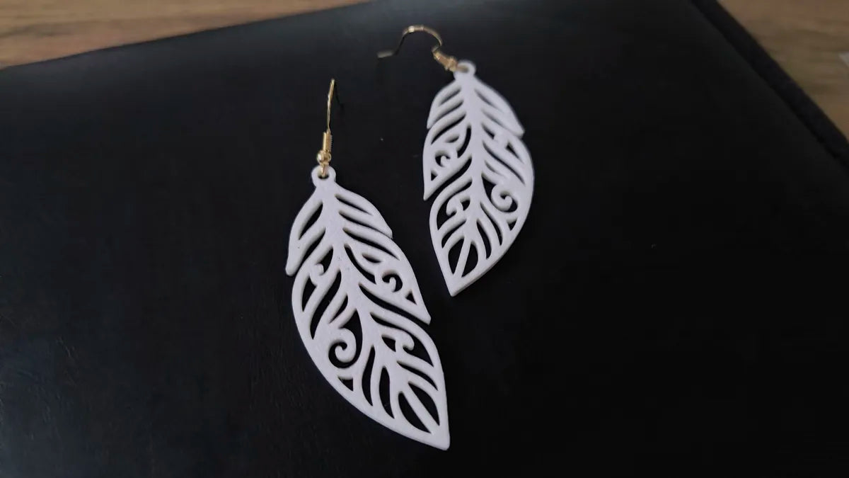 Feather earring styles
