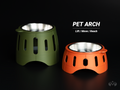 PET ARCH – Elevated Pet Bowl Stand with Storage, designed by Meyui