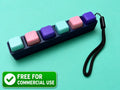Slim keychain fidget clicker