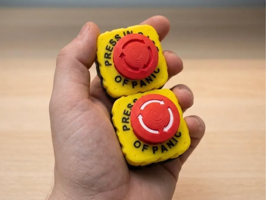 Mechanical panic button fidget