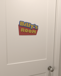 Personalized dinosaur door name sign for kids