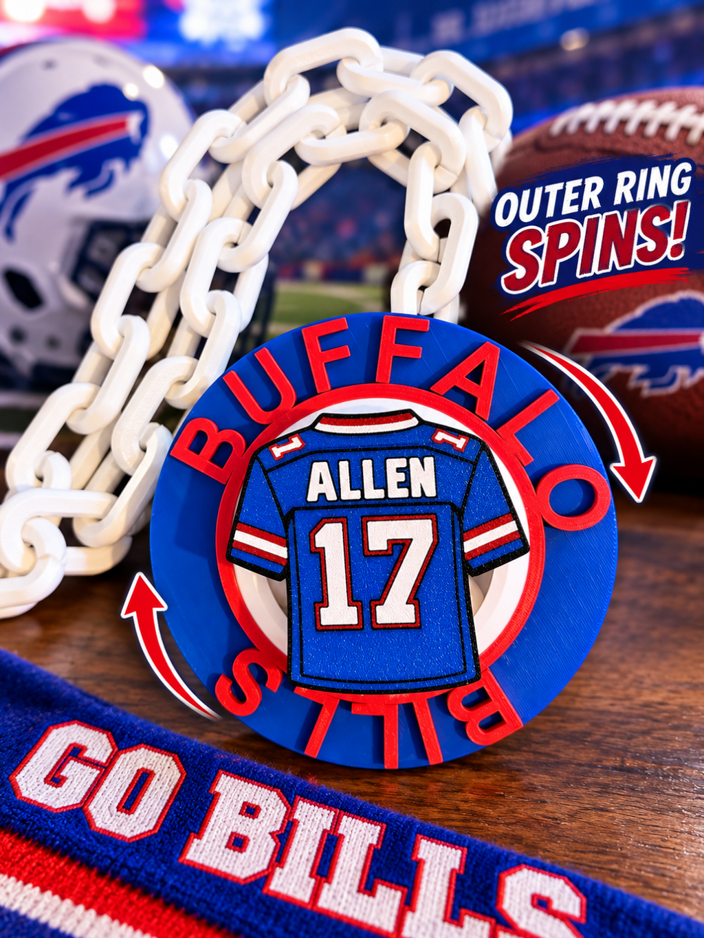 NFL team hype chains