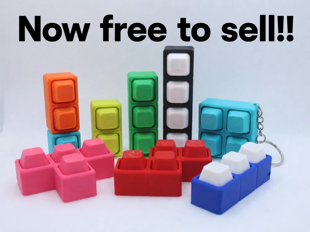 Keyboard clicker fidget keyring set