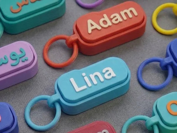 Custom name fidget clicker keychain