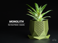 Hex Facet Planter – Monolith (Asanoha Edition), designed by Meyui