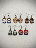 3D printed spooky horror earrings