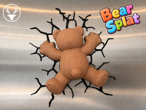 Bear splat fridge magnet, designed by Stag 3D