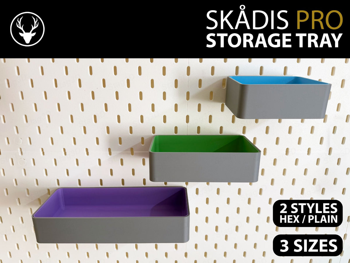 Skadis deep storage tray, designed by Stag 3D