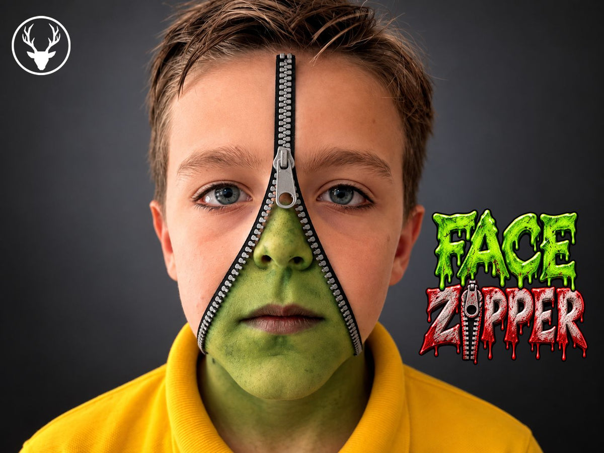 Zipper face Halloween prop, designed by Stag 3D